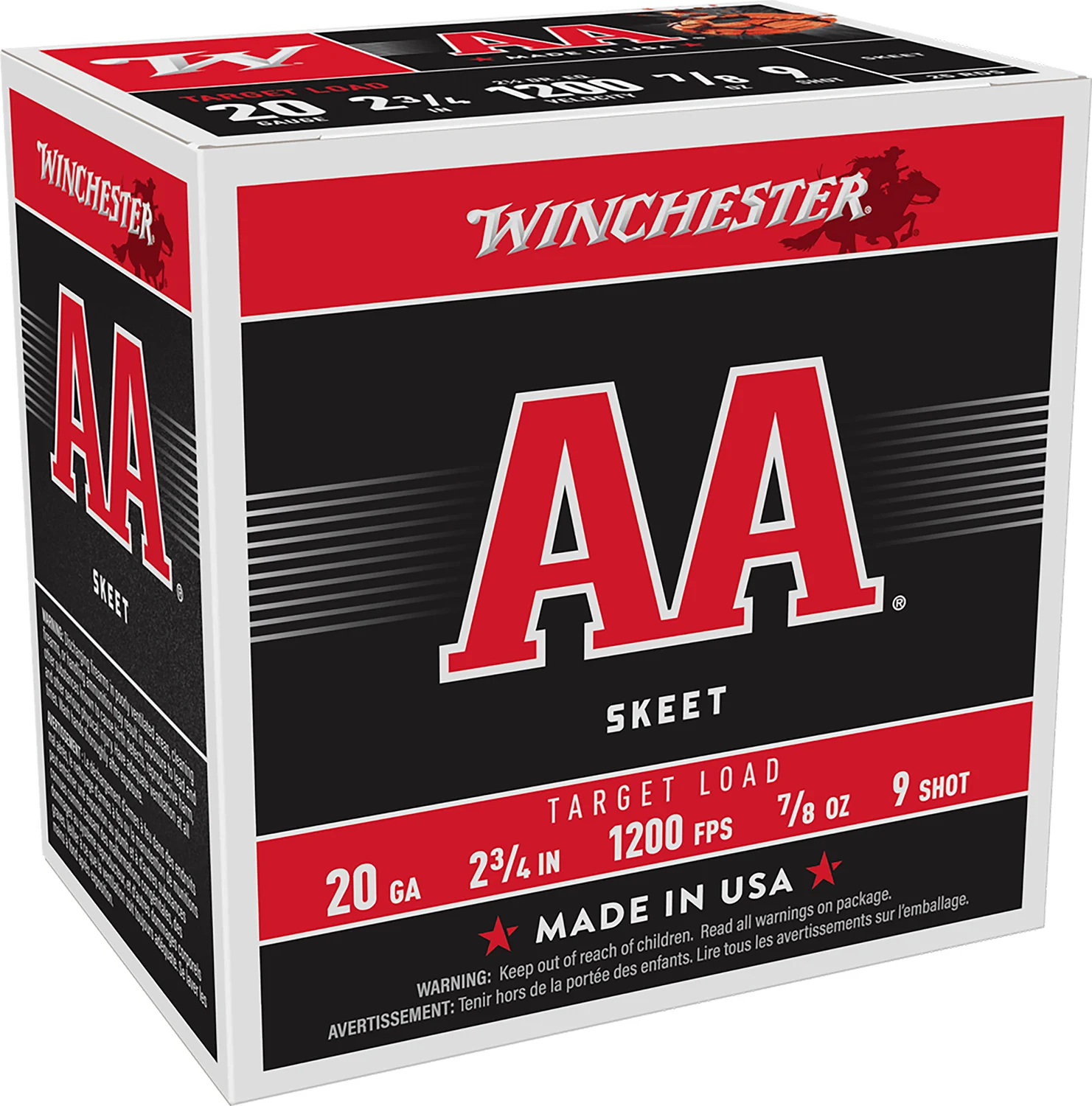 Winchester Ammo AA209 AA 20Gauge 2.75" 7/8oz 9Shot 25 Per Box/10 Case