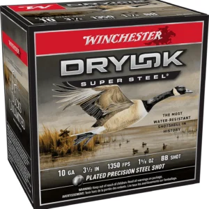 Winchester Ammo XSC10BB Drylok Super Steel Magnum 10Gauge 3.50" 1 5/8oz BBShot 25 Per Box/10 Case