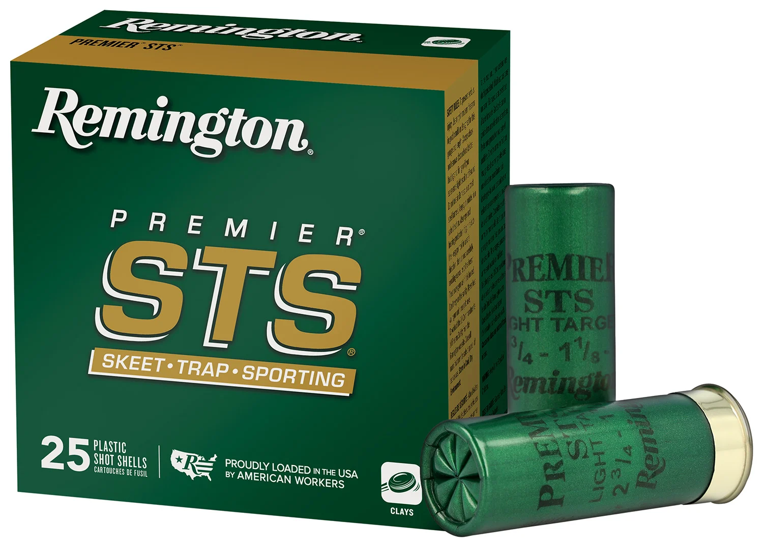 Remington Ammunition 20112 Premier STS 12 Gauge 2.75" 1 1/8 oz 8 Shot 25 Per Box/ 10 Cs