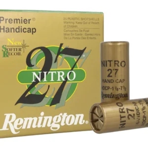 Remington Ammunition 20222 Premier Nitro 27 Handicap 12 Gauge 2.75" 1 1/8 oz 7.5 Shot 25 Per Box/ 10 Cs