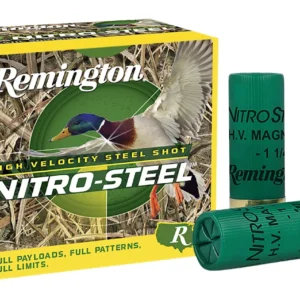 Remington Ammunition 20654 Nitro-Steel High Velocity 12Gauge 2.75" 1 1/4oz 2Shot 25 Per Box/10 Case