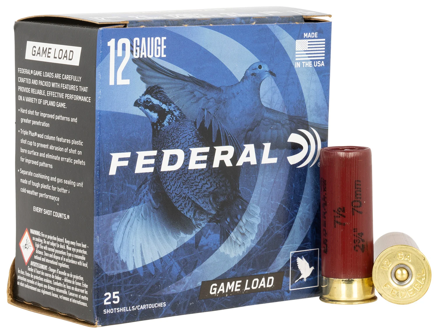 Federal H12175 Game-Shok Upland 12Gauge 2.75" 1oz 7.5Shot 25 Per Box/10 Case