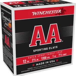 Winchester Ammo AASCL127 AA Super Sport Sporting Clay 12Gauge 2.75" 1oz 7.5Shot 25 Per Box/10 Case