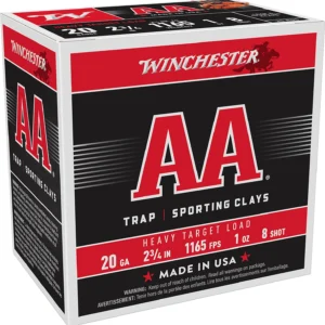 Winchester Ammo AAH208 AA Heavy 20Gauge 2.75" 1oz 8Shot 25 Per Box/10 Case