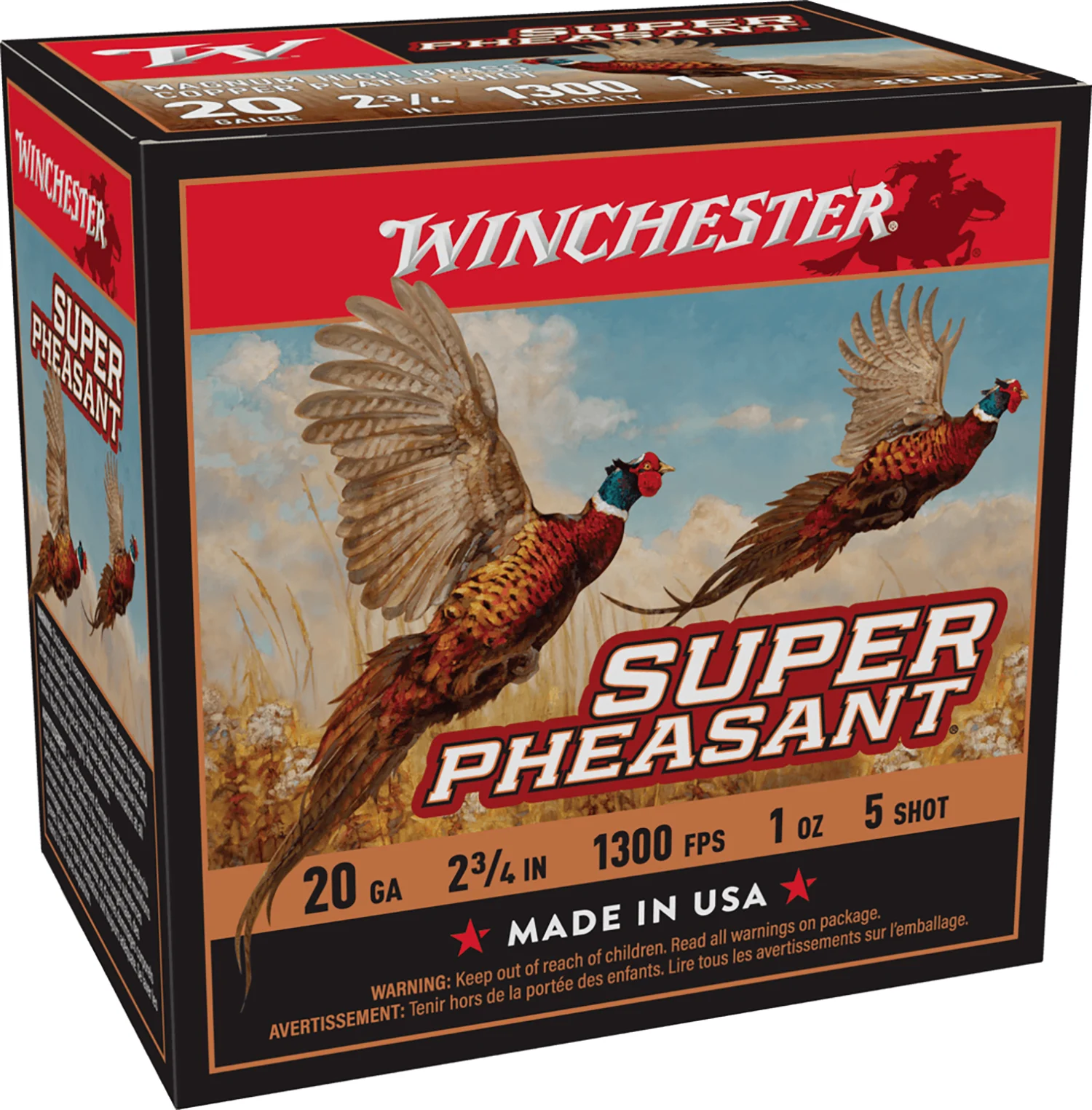 Winchester Ammo X20PH5 Super Pheasant Magnum High Brass 20Gauge 2.75" 5Shot 25 Per Box/10 Case