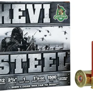 HEVI-Shot HS61221 HEVI-Steel  12Gauge 2.75" 1 1/8oz 1Shot 25 Per Box/10 Case