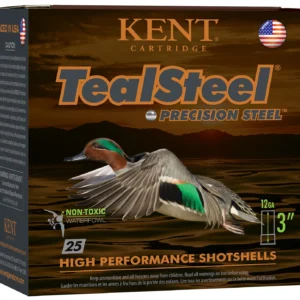 Kent Cartridge KTS123366 TealSteel Precision Steel 12Gauge 3" 1 1/4oz 6Shot 25 Per Box/10 Case