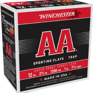 Winchester Ammo AASC12507 AA Super Sport Sporting Clay 12Gauge 2.75" 1oz 7.5Shot 25 Per Box/10 Case