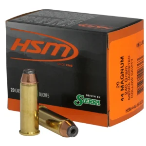 HSM 44M18N20 Pro Pistol  44 Rem Mag 240 gr Jacketed Hollow Cavity 20 Per Box/ 20 Case