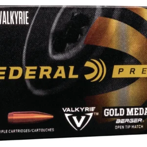 Federal GM224VLKBH2 Premium Gold Medal 224Valkyrie 80.5gr Berger Open Tip Match 20 Per Box/10 Case