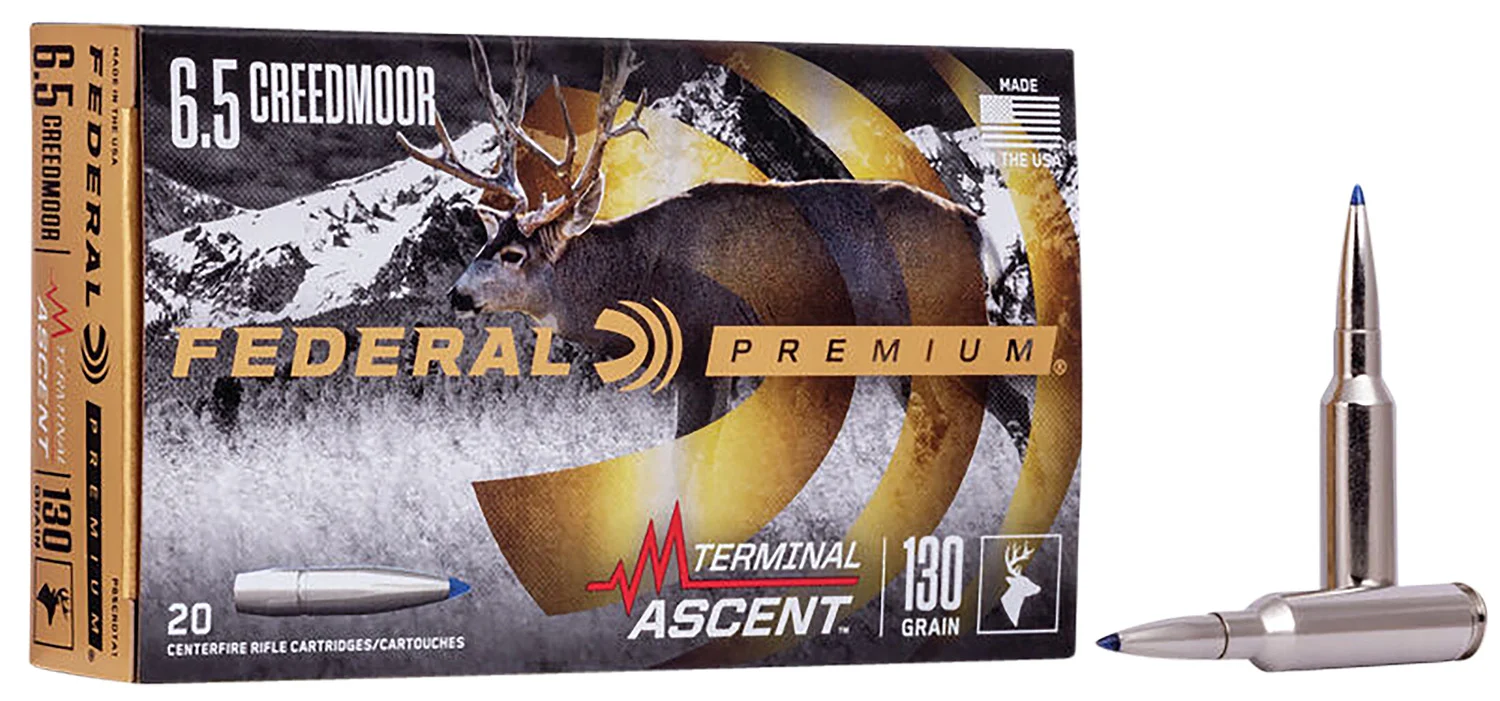 Federal P65CRDTA1 Premium Terminal Ascent 6.5Creedmoor 130gr 20 Per Box/10 Case