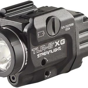 Streamlight 69434 TLR-8A Flex w/Laser Black Anodized Aluminum, 500 Lumens White LED, Green Laser 140 Meters Beam, Rail Clamp Mount
