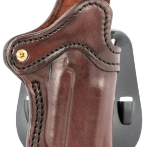1791 Gunleather ORPDH1SBRR BH1 Optic Ready Size 01 OWB Style made of Leather with Signature Brown Finish, Adjustable Cant & Paddle Mount Type fits 4-5" Barrel 1911 for Right Hand