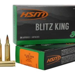 HSM 2225020N Varmint  22-250 Rem 55 gr Sierra BlitzKing 20 Per Box/ 25 Case