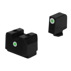 Rival Arms RA4B231G In-Line MOS Night Sights for G17/G19  Green Tritium White Outline Front Sight-Green Tritium White Outline Rear Sight