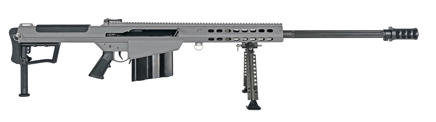 Barrett 18067 M107A1 50 BMG 29" 10+1 Tungsten Gray Cerakote Tungsten Gray Fixed with Sorbothane Recoil Pad Stock Black Polymer Grip