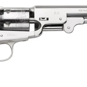 Pietta PF51OS36712 1851 Navy "Old Silver" 36 Cal 7.50" 6rd Old Silver Frame, & Octagon Barrel, Walnut Grip