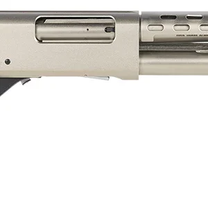 Rock Island AGM5 All Generations  12 Gauge Pump 3" 5+1 18.50" with Heat Shield, Nickel Barrel/Rec, Black Synthetic Furniture, Adj. Comb Stock