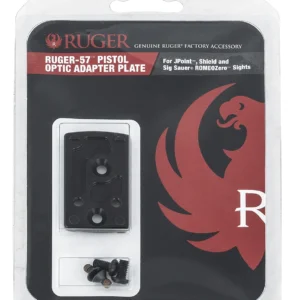 Ruger 90723 Ruger-57 Optic Adapter Plate Pistol Black Anodized Aluminum