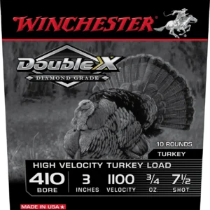 Winchester Ammo STH4137 Double X Diamond Grade 410Gauge 3" 3/4oz 7.5Shot 10 Per Box/10 Case for Turkey