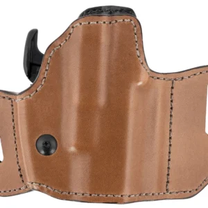 Bianchi 31831 Allusion Assent Pro-Fit OWB Size 11 Tan Leather Belt Slide Compatible w/ S&W M&P Shield/FN FNS Compact/Glock 26/27 Gen1-5 Belt Up to 1.50" Wide Right Hand
