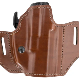 Bianchi 32831 Allusion Assent Pro-Fit OWB Size 13b Tan Leather Belt Slide Compatible w/FN FNS/Ruger Security-9/Glock 1919X/23/45 Fits 4" Barrel Belt Up to 1.50" Wide Right Hand