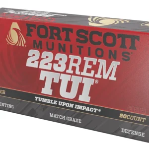 Fort Scott Munitions 223055SCV Tumble Upon Impact (TUI)  223Rem 55gr Solid Copper Spun 20 Per Box/25 Case