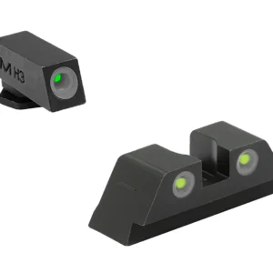 Meprolight USA 102223201 Tru-Dot  Green Tritium White Outline Front Sight-Yellow Tritium White Outline Rear Sight Glock 10 MM/.45ACP