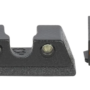 Meprolight USA 402203131 Hyper-Bright  Green Tritium Orange Outline Front Sight-Green Tritium Black Outline Rear Sight Glock 42/43