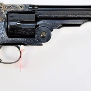 Taylors & Company 550643 Top Break Schofield 45 Colt (LC) Caliber with 7" Barrel, 6rd Capacity Cylinder, Overall Blued Engraved Finish Steel & Walnut Grip