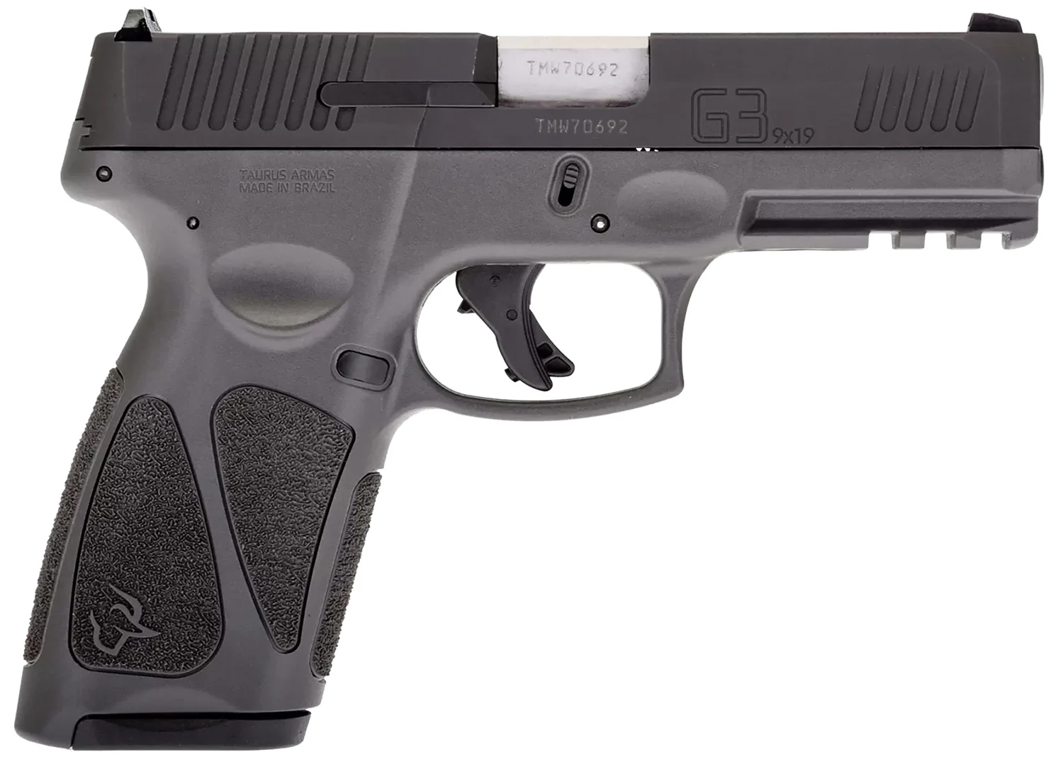Taurus 1G3B941G G3 Full Size Frame 9mm Luger 15+1/17+1 4" Matte Stainless Steel Barrel, Matte Black Tenifer Serrated Steel Slide, Gray Polymer Frame w/Picatinny Rail, Gray Polymer Grip, Right Hand