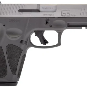 Taurus 1G3B949G15 G3  Full Size Frame 9mm Luger 15+1 4" Matte Stainless Steel Barrel, Matte Serrated Stainless Steel Slide, Gray Polymer Frame w/Picatinny Rail, Gray Polymer Grip, Right Hand