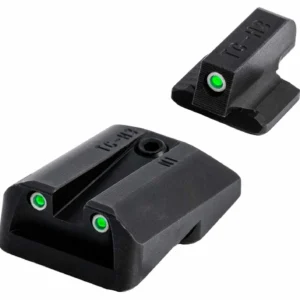 TruGlo TGTG231F3W Tritium Pro Black | Green Tritium White Outline Front Sight Green Tritium Rear Sight