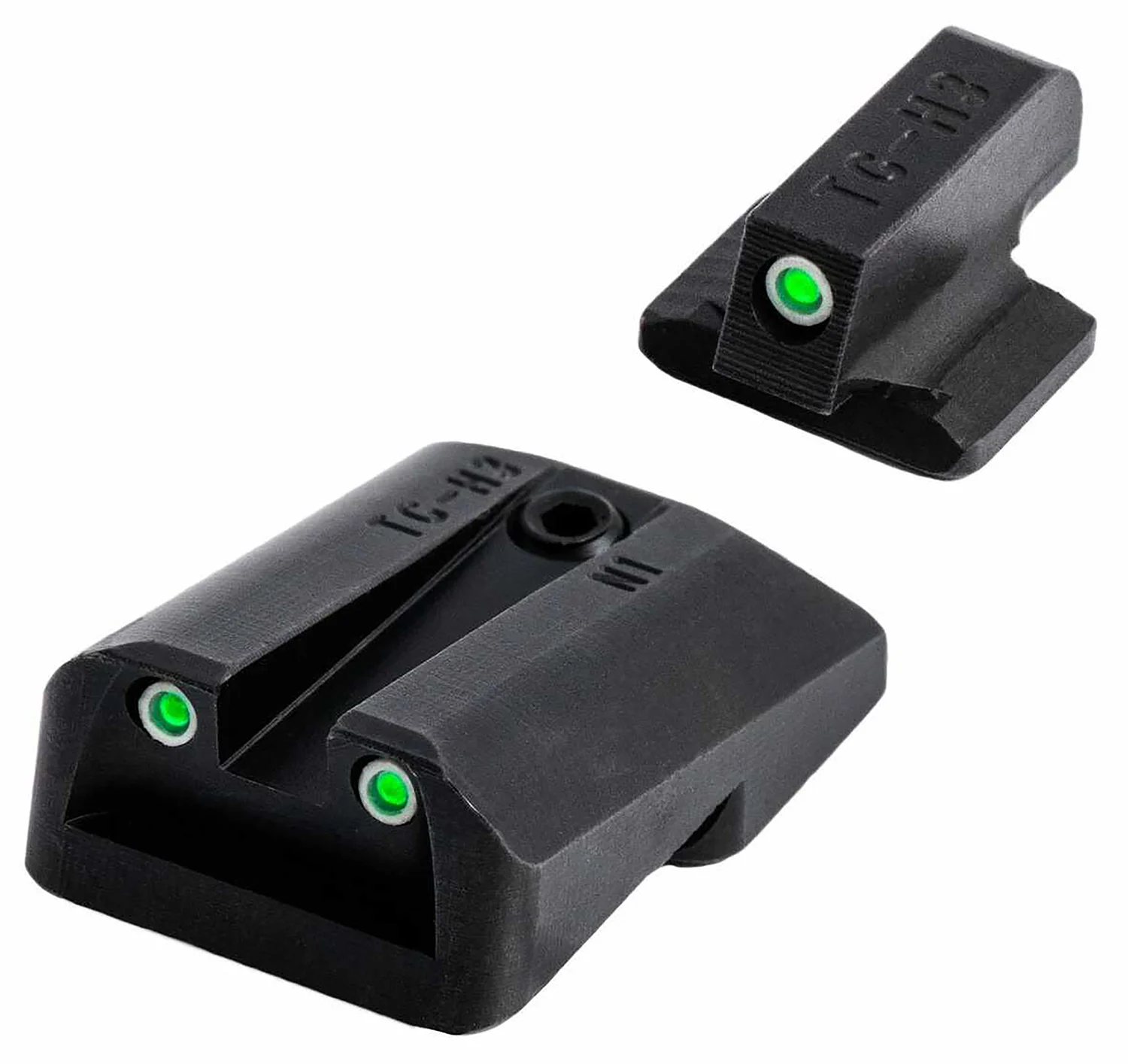 TruGlo TGTG231F3W Tritium Pro Black | Green Tritium White Outline Front Sight Green Tritium Rear Sight