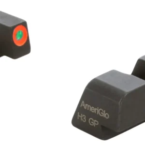 AmeriGlo XD201 i-Dot Sight set for Springfield Armory XD  Green Tritium Orange Outline Front Sight-Green Tritium Rear Sight