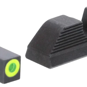 AmeriGlo GL354 Protector Sight Set for Glock  Green Tritium LumiGreen Outline Front Sight-Black Serrated Rear Sight