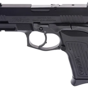 Bersa TPR9CMX TPRCX  Compact Frame 9mm Luger 13+1, 4.10" Black Steel Threaded Barrel, Matte Black Serrated Steel Slide & Aluminum Frame w/Beavertail, Ambidextrous