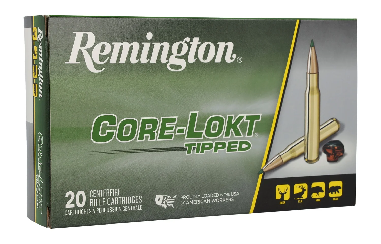 Remington Ammunition 29027 Core-Lokt Tipped 30-06Springfield 150gr Core-Lokt Tipped 20 Per Box/10 Case