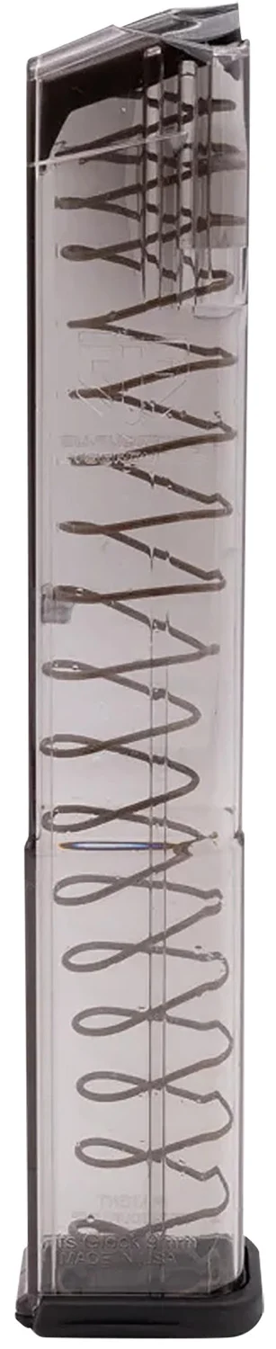 ETS Group GLK18G2 Pistol Mags 32rd Extended w/Gen2 Floor Plate 9mm Luger Compatible w/ Glock 17/18/19/19X/26/34/45 Clear Polymer