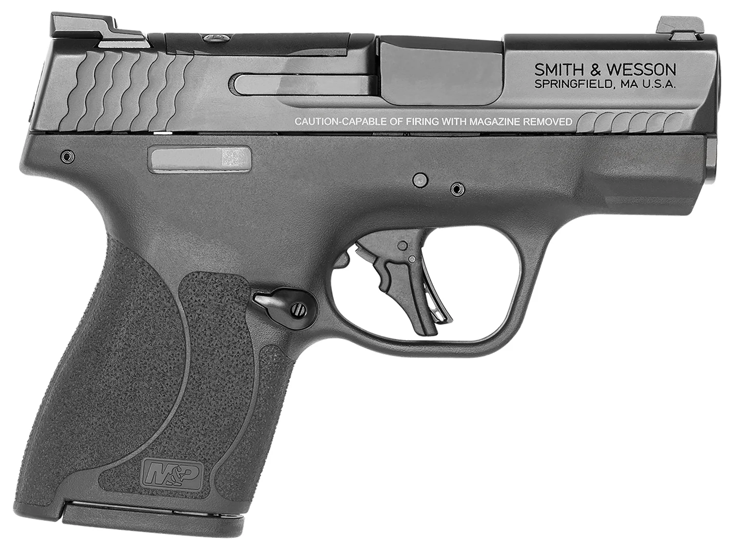 Smith & Wesson 13559 M&P Shield Plus Micro-Compact Frame 9mm Luger 10+1, 3.10" Black Armornite Stainless Steel Barrel & Optic Cut/Serrated Slide, Matte Black Polymer Frame, Tritium Night Sights