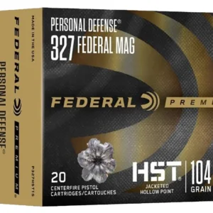 Federal P327HST1S Premium Personal Defense 327FederalMag 104gr Jacketed Hollow Point 20 Per Box/10 Case