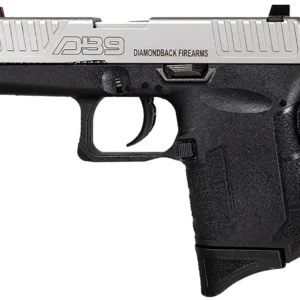 Diamondback DB0200P021 DB9 Gen4 Micro-Compact Frame 9mm Luger 6+1, 3.10" Stainless Steel Barrel, Nickel Boron Serrated Stainless Steel Slide, Black Polymer Frame Black & Grip