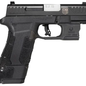 Diamondback DB0301P001 DBAM29 Sub-Compact 9mm Luger 3.50" 12+1,17+1 Overall Black Finish with Serrated Nitride Stainless Steel Slide, Polymer Grip & Picatinny Rail Includes Viridian Laser & Holster