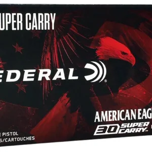 Federal AE30SCA American Eagle Handgun 30Super Carry 100gr Full Metal Jacket 50 Per Box/20 Case