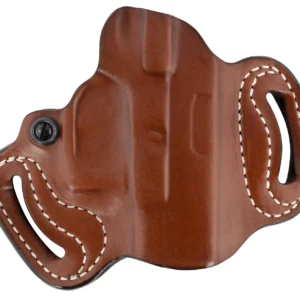 DeSantis Gunhide 086TAE1Z0 Mini Slide  OWB Tan Leather Belt Slide Compatible w/Most Glock Belt 1.75" Wide Right Hand