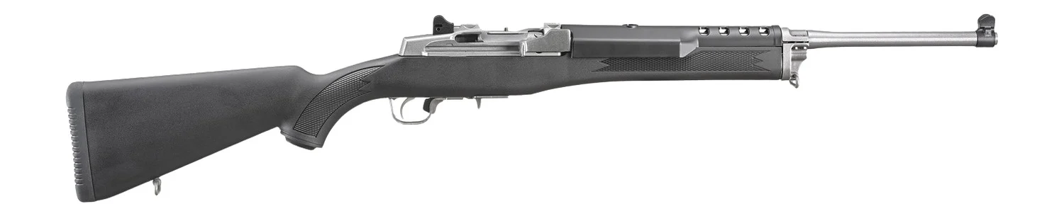 Ruger 5805 Mini-14 Ranch 223 Rem/5.56 NATO 5+1 18.50" Matte Stainless Steel Barrel, Matte Stainless Steel Drilled & Tapped Receiver, Black Synthetic Fixed Stock, Right Hand