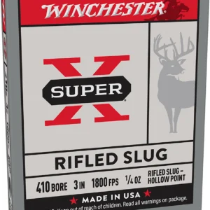 Winchester Ammo X413RS5 Super X  410Gauge 3" 1/4oz Rifled Slug Shot 5 Per Box/50 Case