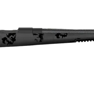 Fierce Firearms FCTRG300PRC24BBO CT Rage  300 PRC Caliber with 3+1 Capacity, 24" Carbon Fiber Barrel, Black Cerakote Metal Finish & Blackout Camo Fixed Fierce Tech C3 Stock, Right Hand (Full Size)