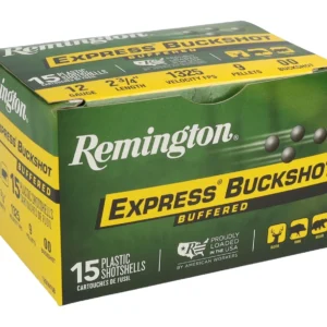 Remington Ammunition 26876 Express Buckshot 12Gauge 2.75" 00Buck Shot 15 Per Box/5 Case