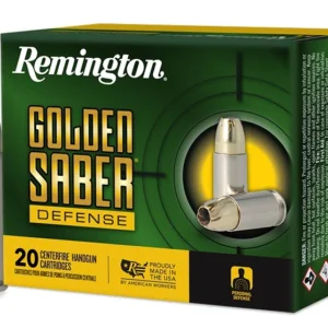 Remington Ammunition 27606 Golden Saber Defense 38Special+P 125gr Brass Jacketed Hollow Point 20 Per Box/25 Case